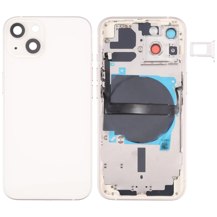 Per iPhone 13 Cover posteriore batteria con tasti laterali, vassoio scheda, cavo flessibile di alimentazione + volume e modulo di ricarica wireless, For iPhone 13 (Assembly) Per iPhone 13 Cover posteriore batteria con tasti laterali, vassoio scheda, cavo flessibile di alimentazione + volume e modulo di ricarica wireless, For iPhone 13 (Assembly)